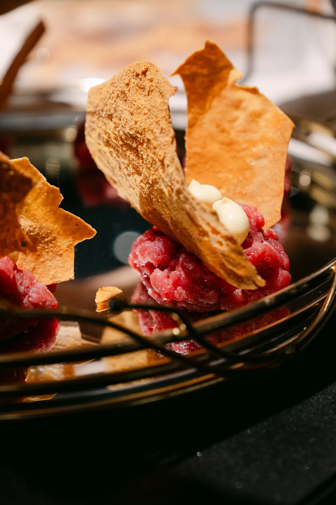 The private chef at work in the Poliform kitchen at ShangriLux.