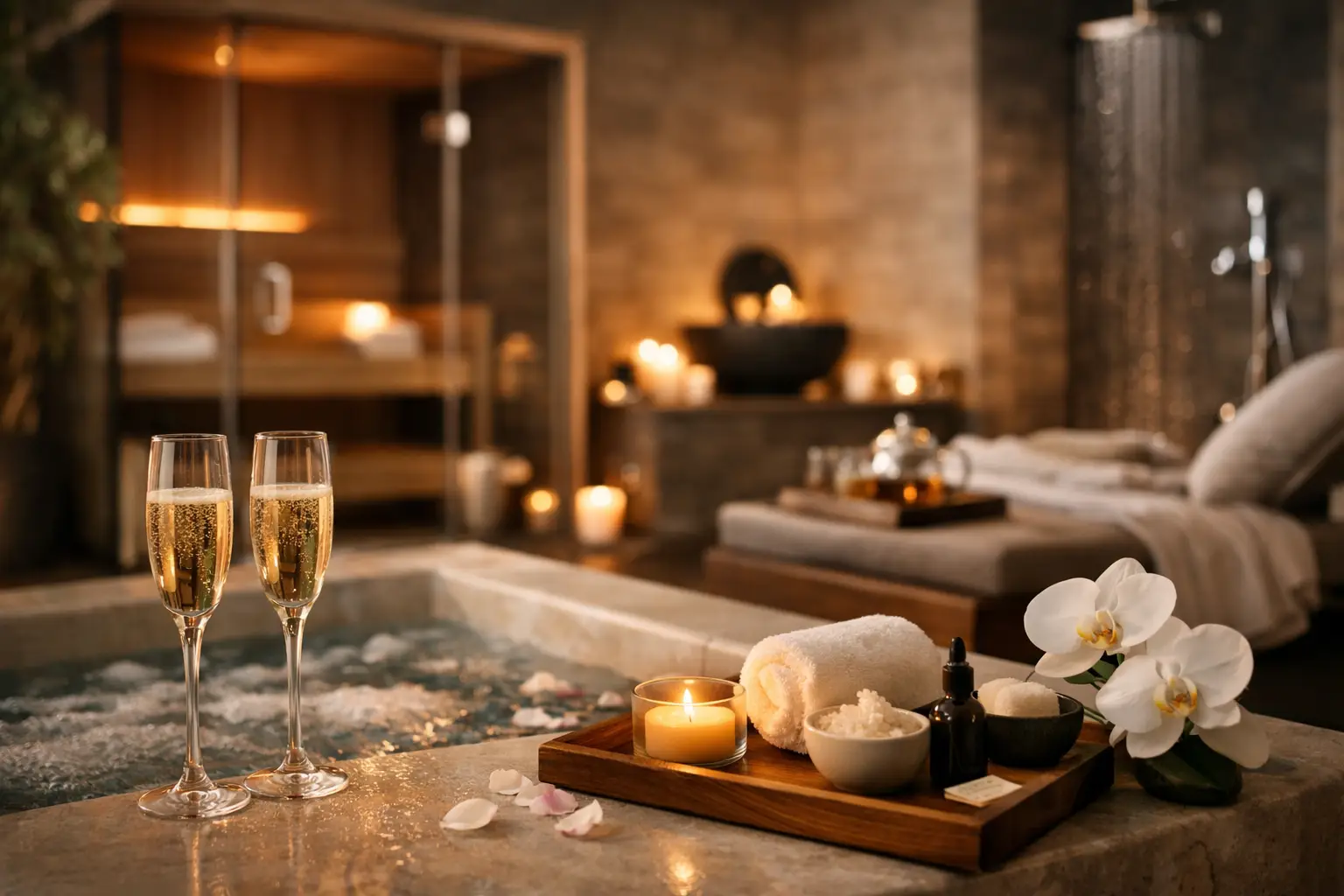 Review of private spa suite amenities: cosa conta